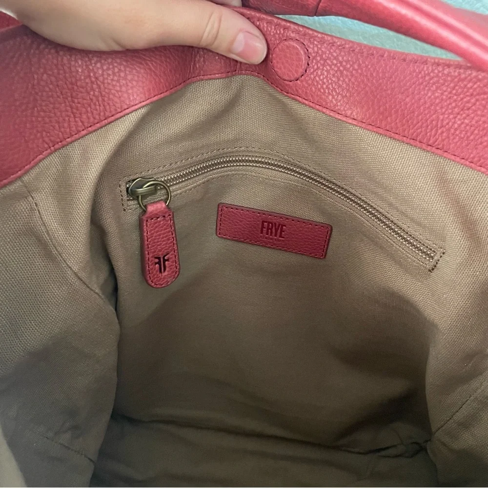 Frye | Cupid Red Leather Nora Knotted Hobo Bag - Picture 9 of 12